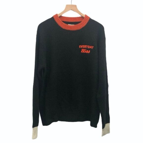 New UNIF Black Everyday Bliss Sweater - Size L - Picture 3 of 7